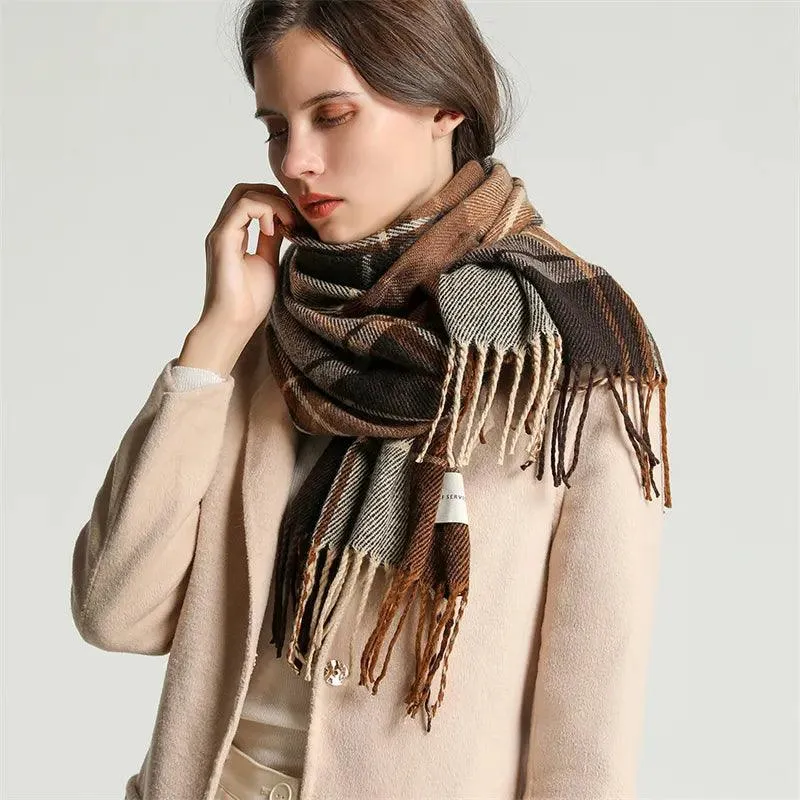 Cashmere Blend Winter Fashion Scarf: Stylish Wrap for All